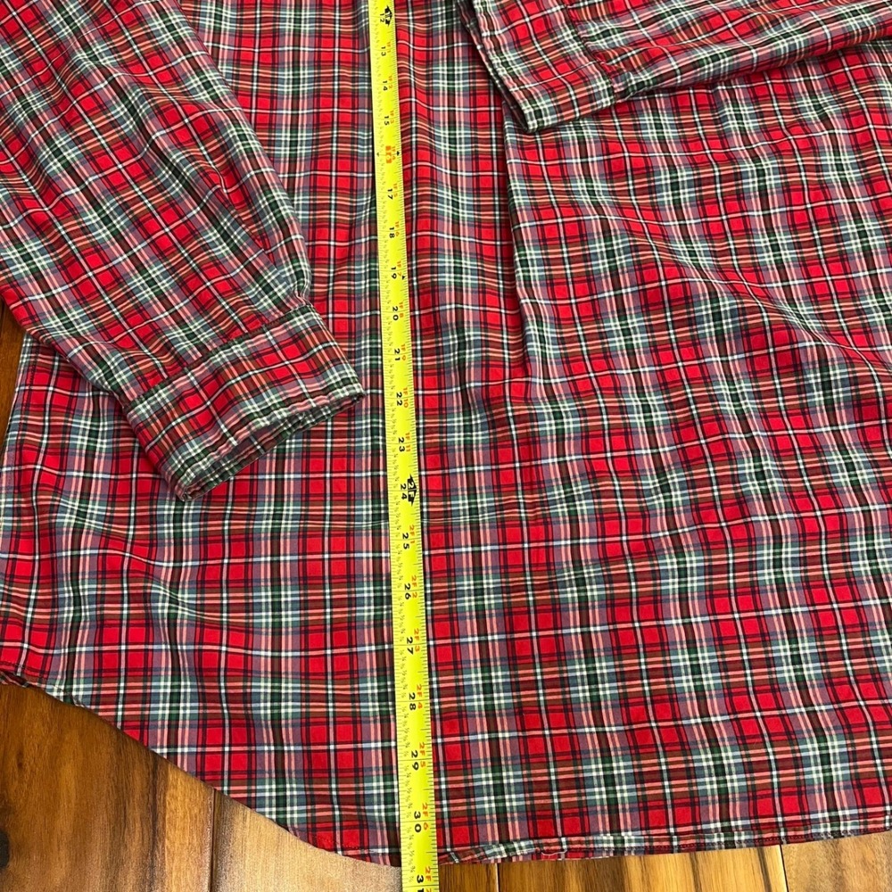Polo Ralph Lauren Button Up Shirt Mens XL Red Plaid Classic Fit pony logo - Picture 5 of 8
